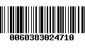 Código de Barras 0060383024710