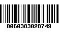 Código de Barras 0060383028749