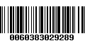 Código de Barras 0060383029289