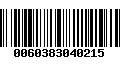 Código de Barras 0060383040215