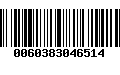 Código de Barras 0060383046514