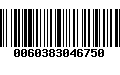 Código de Barras 0060383046750