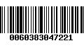 Código de Barras 0060383047221