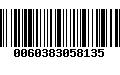 Código de Barras 0060383058135