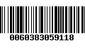 Código de Barras 0060383059118