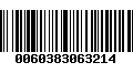 Código de Barras 0060383063214