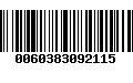 Código de Barras 0060383092115