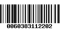 Código de Barras 0060383112202