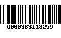 Código de Barras 0060383118259