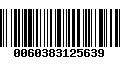 Código de Barras 0060383125639