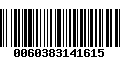 Código de Barras 0060383141615