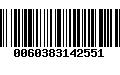 Código de Barras 0060383142551