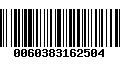 Código de Barras 0060383162504