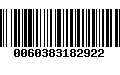 Código de Barras 0060383182922