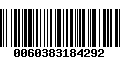 Código de Barras 0060383184292