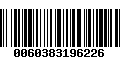 Código de Barras 0060383196226