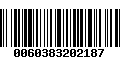 Código de Barras 0060383202187