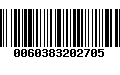 Código de Barras 0060383202705