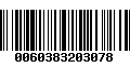 Código de Barras 0060383203078