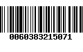 Código de Barras 0060383215071