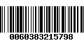 Código de Barras 0060383215798