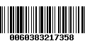 Código de Barras 0060383217358