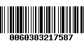 Código de Barras 0060383217587