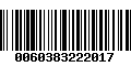 Código de Barras 0060383222017