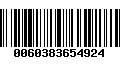 Código de Barras 0060383654924