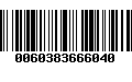 Código de Barras 0060383666040