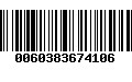 Código de Barras 0060383674106