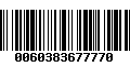 Código de Barras 0060383677770