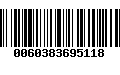 Código de Barras 0060383695118