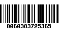 Código de Barras 0060383725365