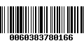 Código de Barras 0060383780166