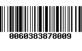 Código de Barras 0060383878009