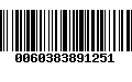 Código de Barras 0060383891251