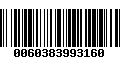 Código de Barras 0060383993160