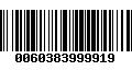 Código de Barras 0060383999919