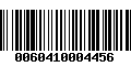 Código de Barras 0060410004456