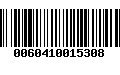 Código de Barras 0060410015308