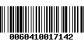 Código de Barras 0060410017142