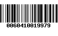 Código de Barras 0060410019979