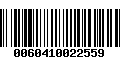 Código de Barras 0060410022559