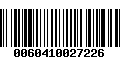 Código de Barras 0060410027226