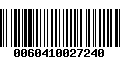 Código de Barras 0060410027240