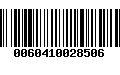 Código de Barras 0060410028506