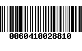 Código de Barras 0060410028810