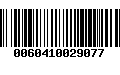 Código de Barras 0060410029077