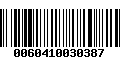 Código de Barras 0060410030387